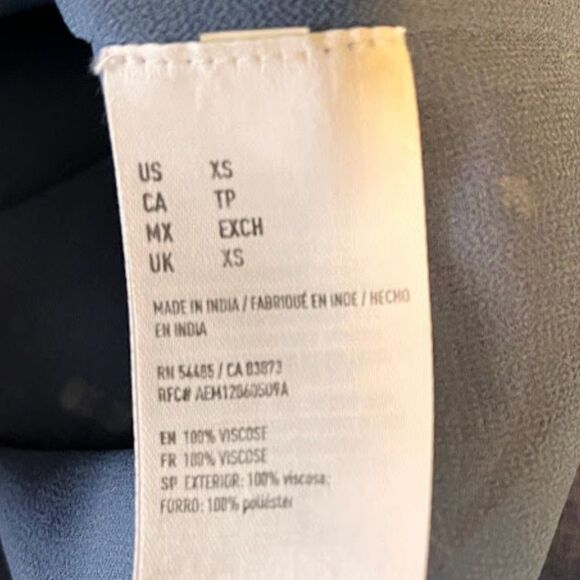 American Eagle Outfitters Tropicalcore Casual Blue w/White Specks Romper SZ XS - Picture 7 of 7